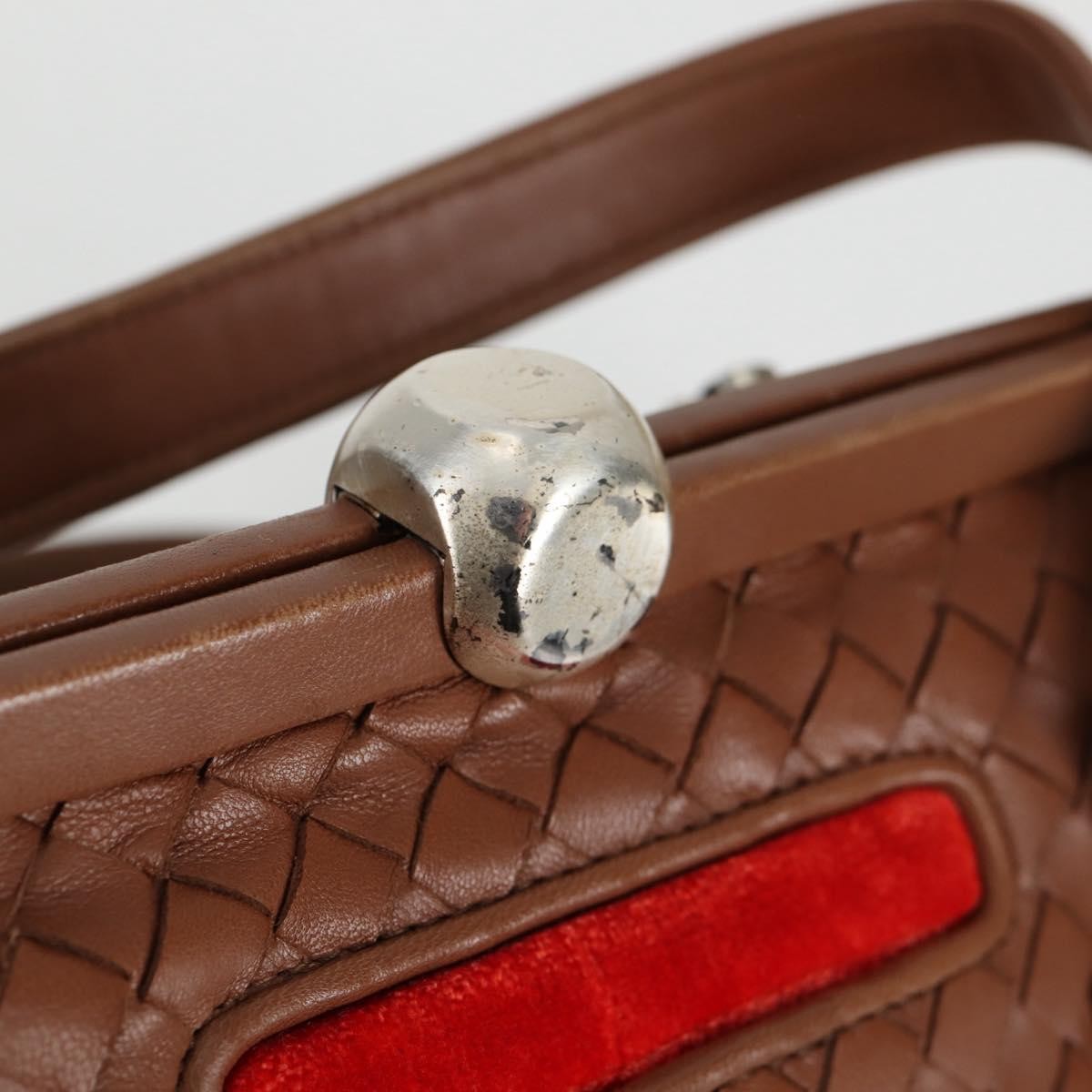 Bottega Veneta Intrecciato Leather, BROWN, LEATHER, Handbag