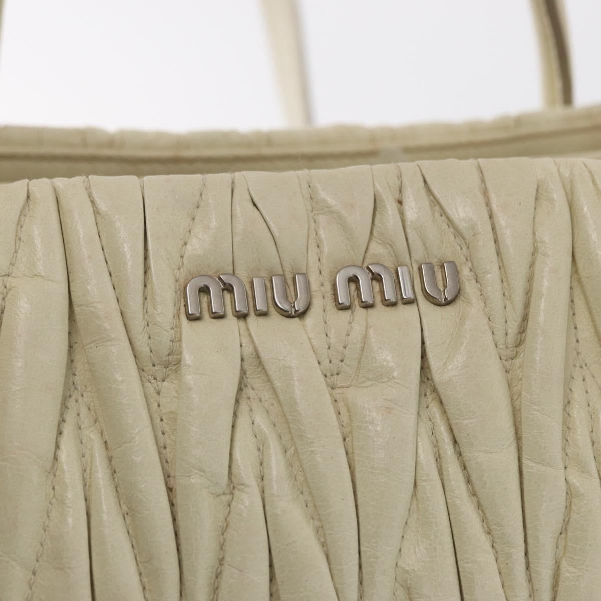 Miu Miu Vintage Tote bag Leather, BEIGE, LEATHER, Tote bag