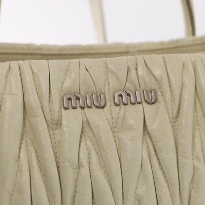 Miu Miu Vintage Tote bag Leather, BEIGE, LEATHER, Tote bag