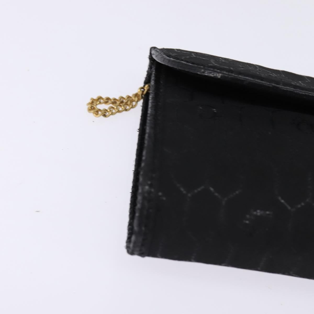 Christian Dior Vintage Honeycomb Flap Crossbody Bag Coated Canvas, BLACK, CANVAS, Clutche & pouche