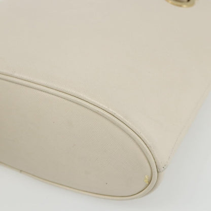 Salvatore Ferragamo Gancini handbag Leather, WHITE, LEATHER, Handbag