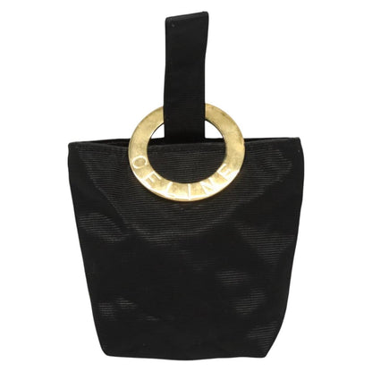 Celine Circle Logo Pouch Nylon, BLACK, NYLON, Clutche & pouche