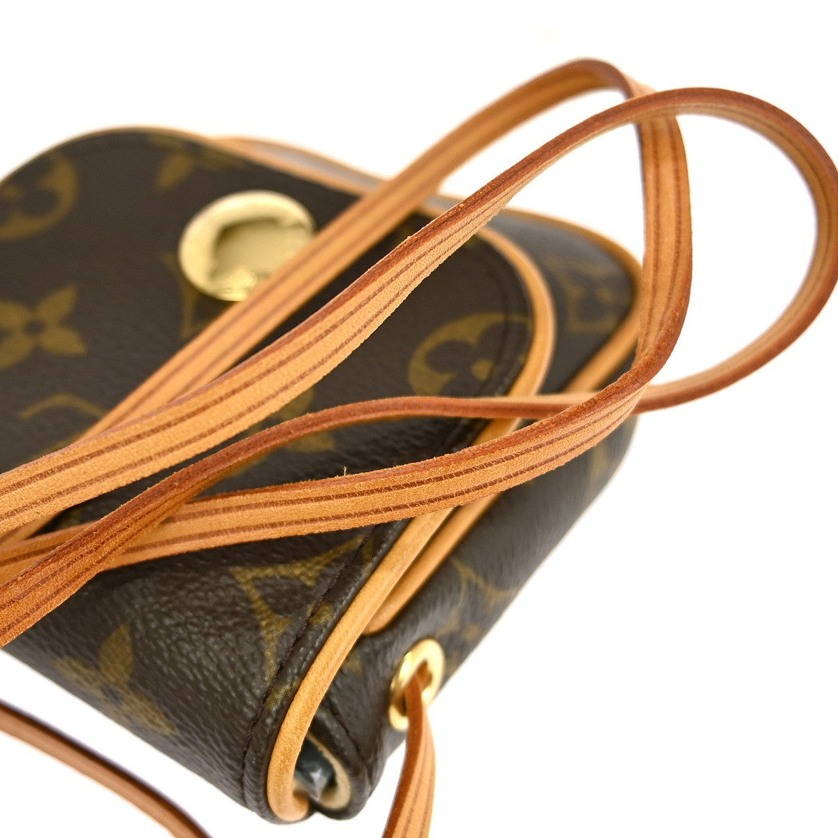 Louis Vuitton Cancun Pochette Monogram Canvas, BROWN, CANVAS, Clutche & pouche