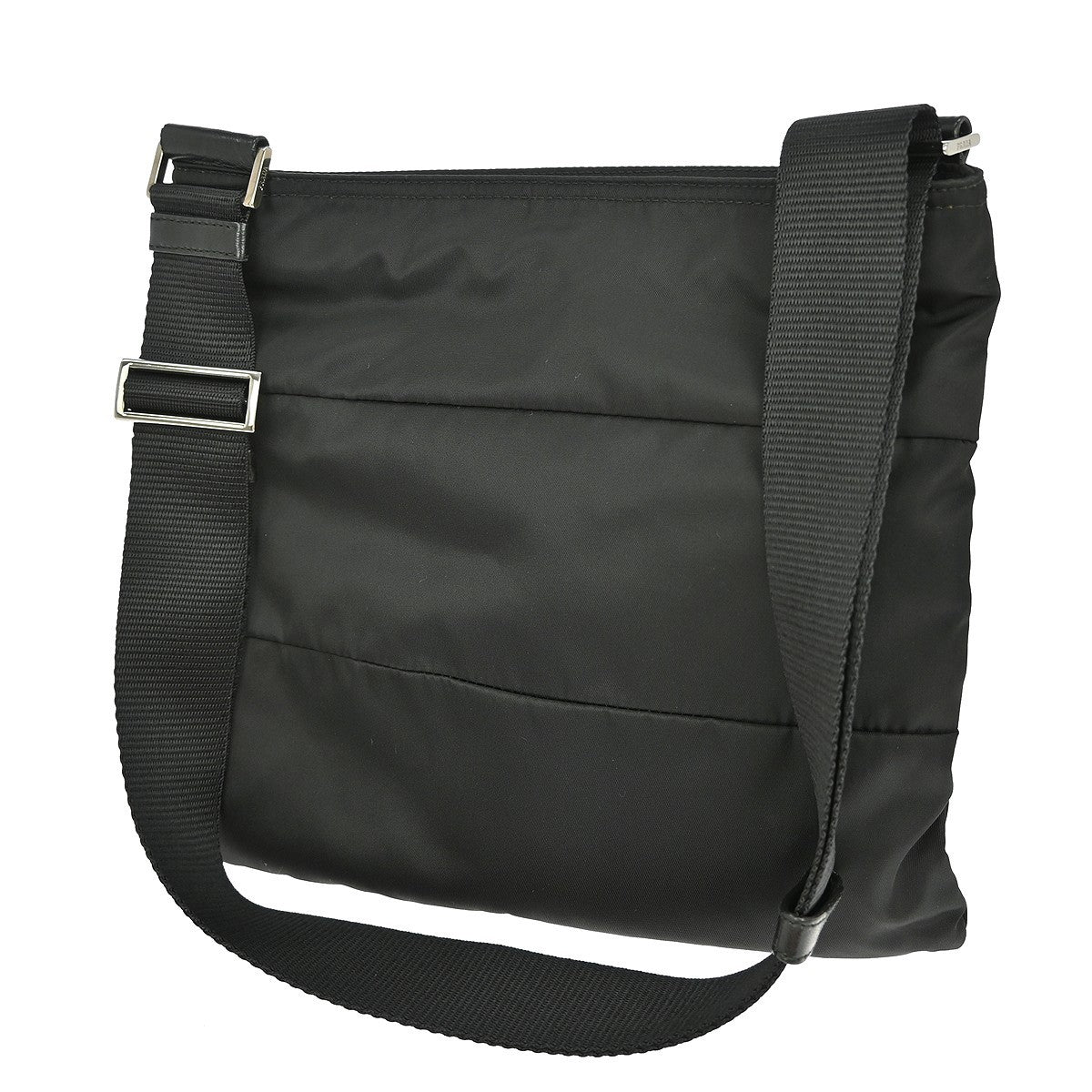 Prada Front Pocket Messenger Bag Tessuto, BLACK, NYLON, Crossbody bag