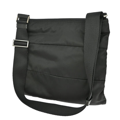 Prada Front Pocket Messenger Bag Tessuto, BLACK, NYLON, Crossbody bag