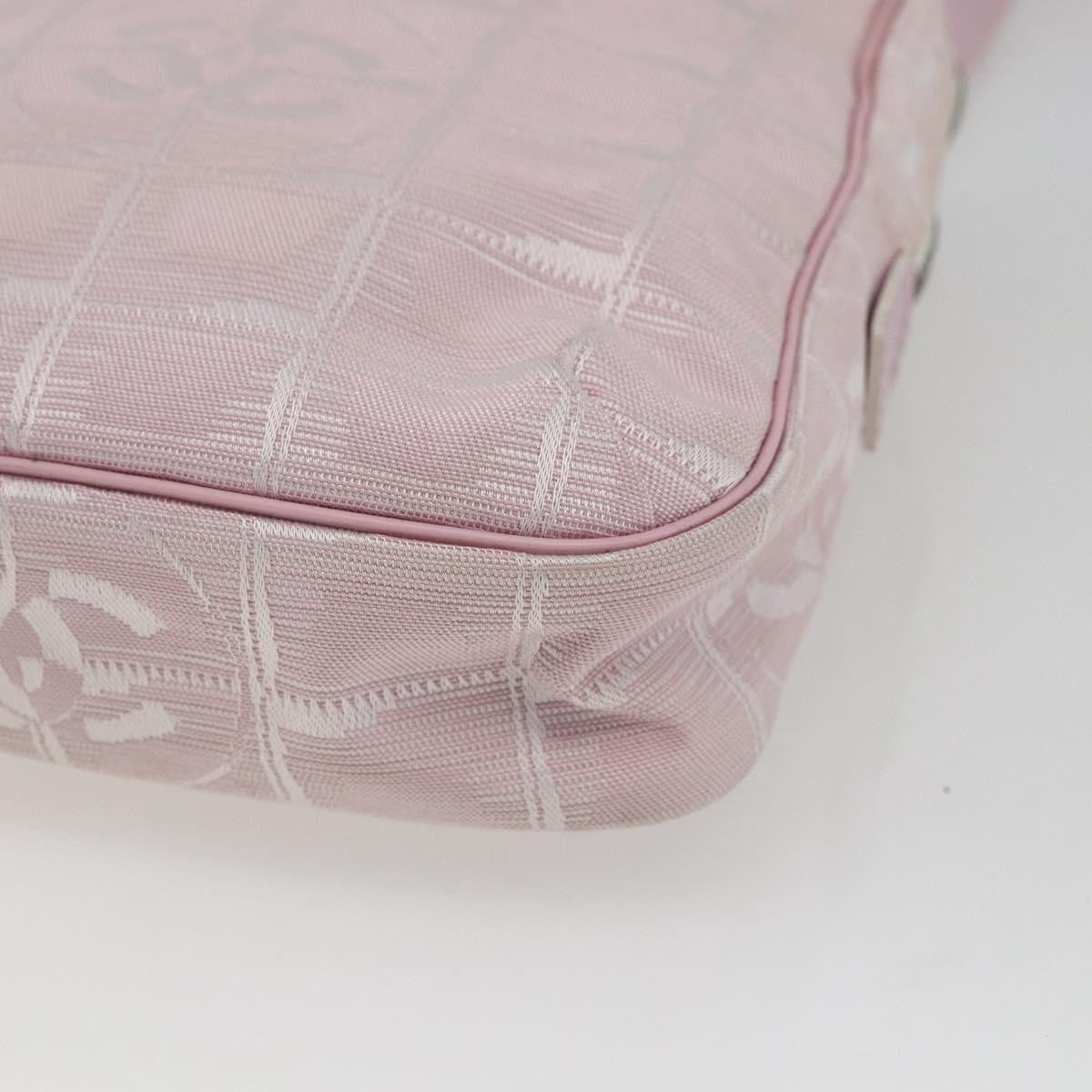 Chanel Travel Line Crossbody Bag Nylon, PINK, NYLON, Shoulder bag