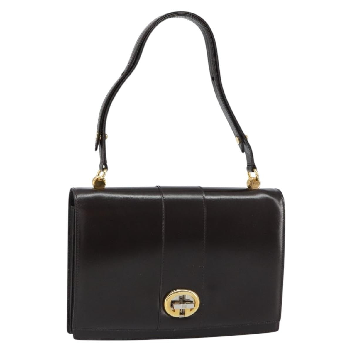Gucci Vintage Shoulder Bag Leather, BROWN, LEATHER, Shoulder bag