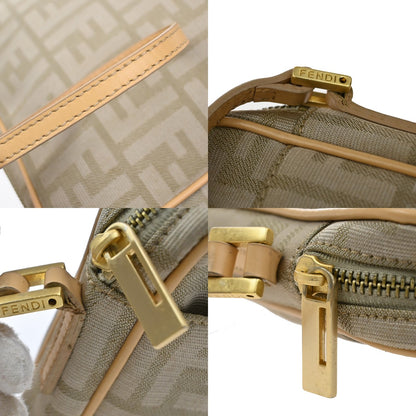 Fendi Logo Zucca Shoulder Bag Zucca, BEIGE, CANVAS, Shoulder bag