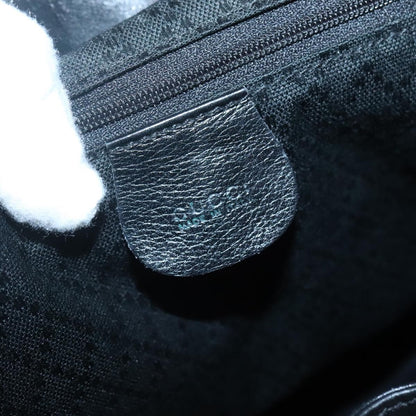 Gucci Vintage Bamboo Backpack Leather, BLACK, LEATHER, Backpack