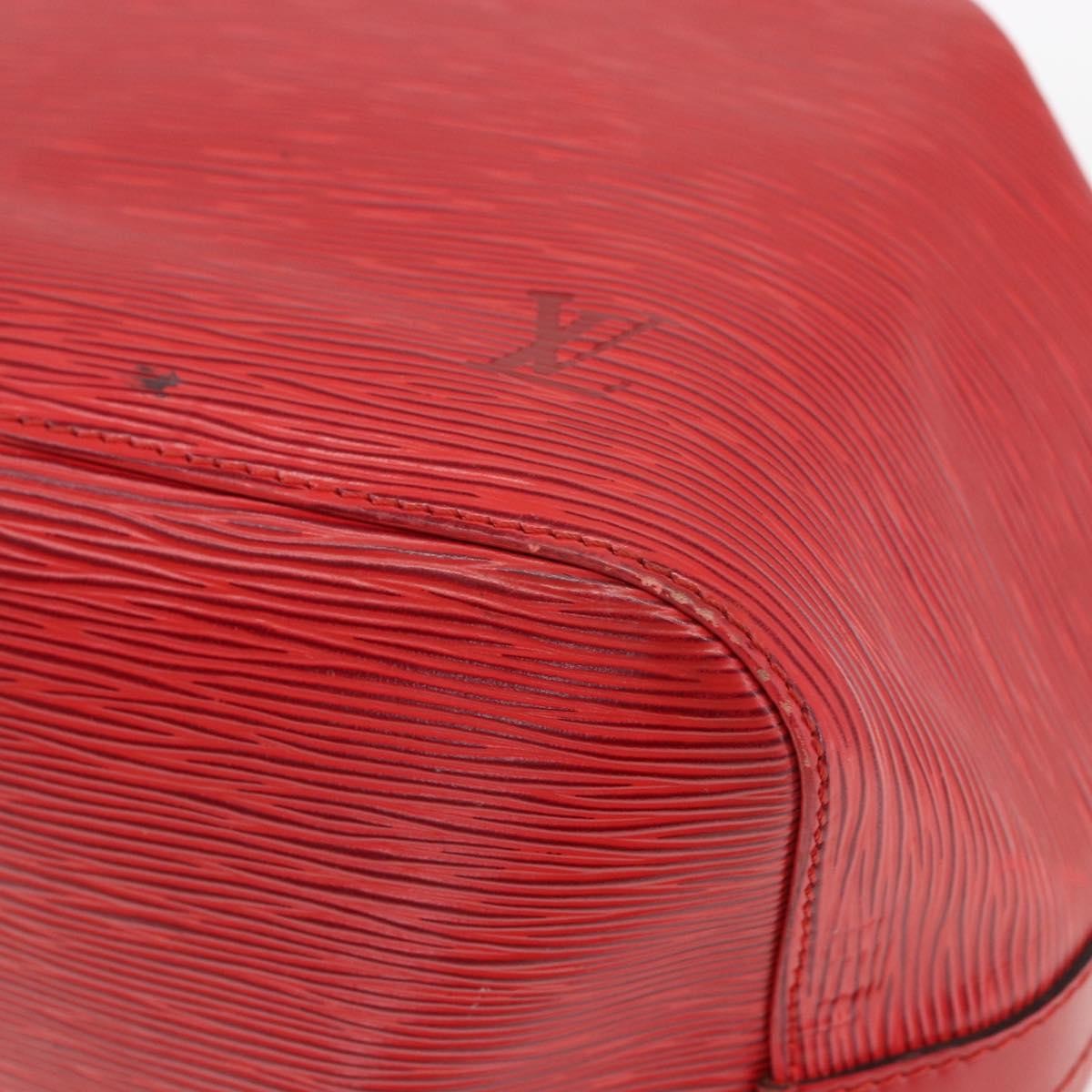 Louis Vuitton Petit Noe Handbag Epi Leather, RED, LEATHER, Shoulder bag