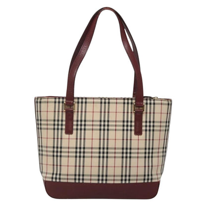 Burberry Nova Check Tote Canvas and Leather, BEIGE, CANVAS, Tote bag