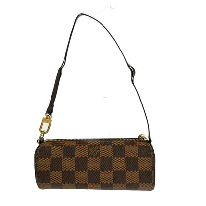 Louis Vuitton Papillon Pochette Damier, BROWN, CANVAS, Clutche & pouche