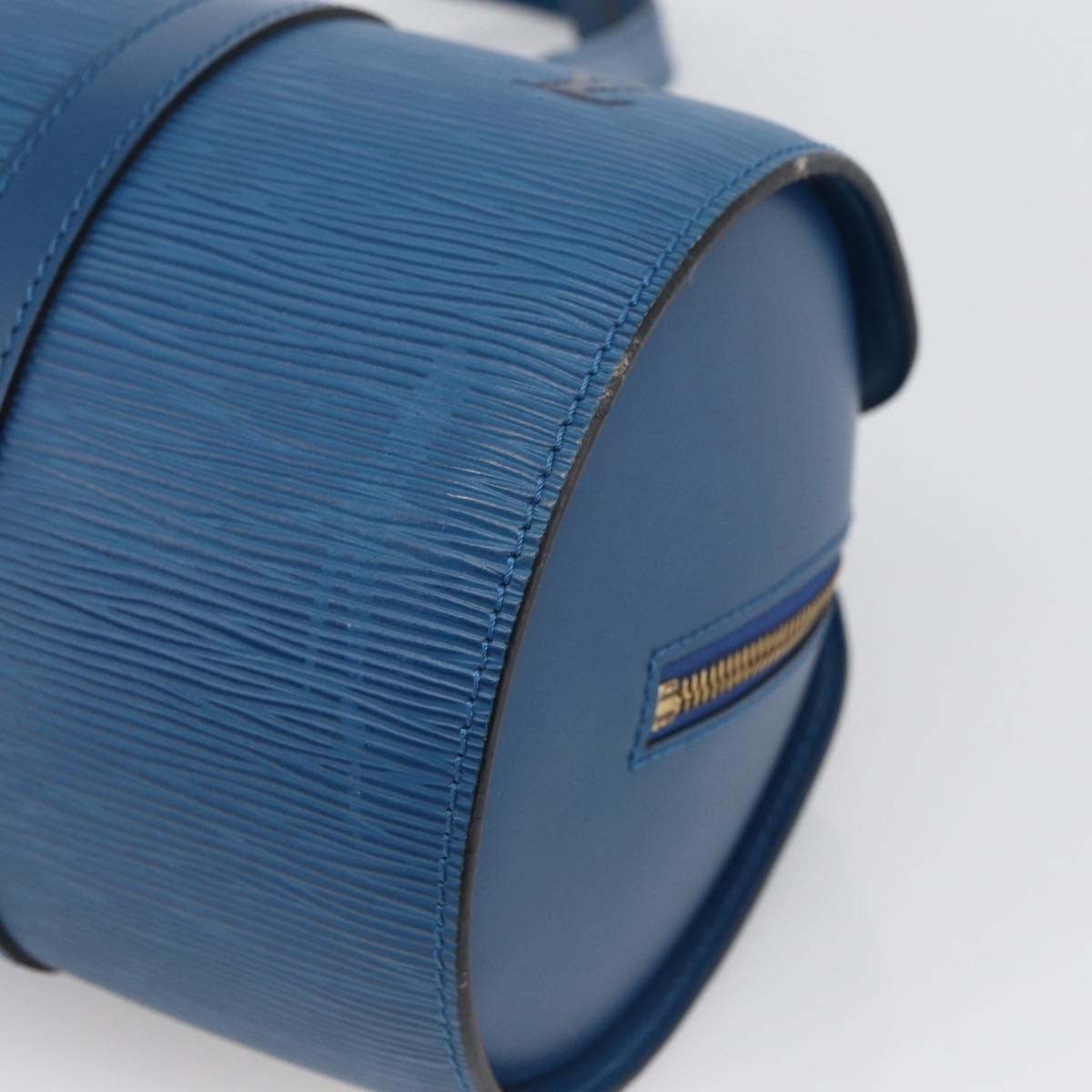 Louis Vuitton Soufflot Handbag Epi Leather, BLUE, LEATHER, Shoulder bag