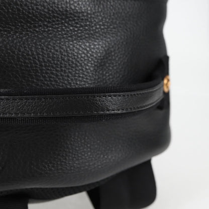 Versace Medusa Zip Backpack Leather, Black, Leather, Backpack