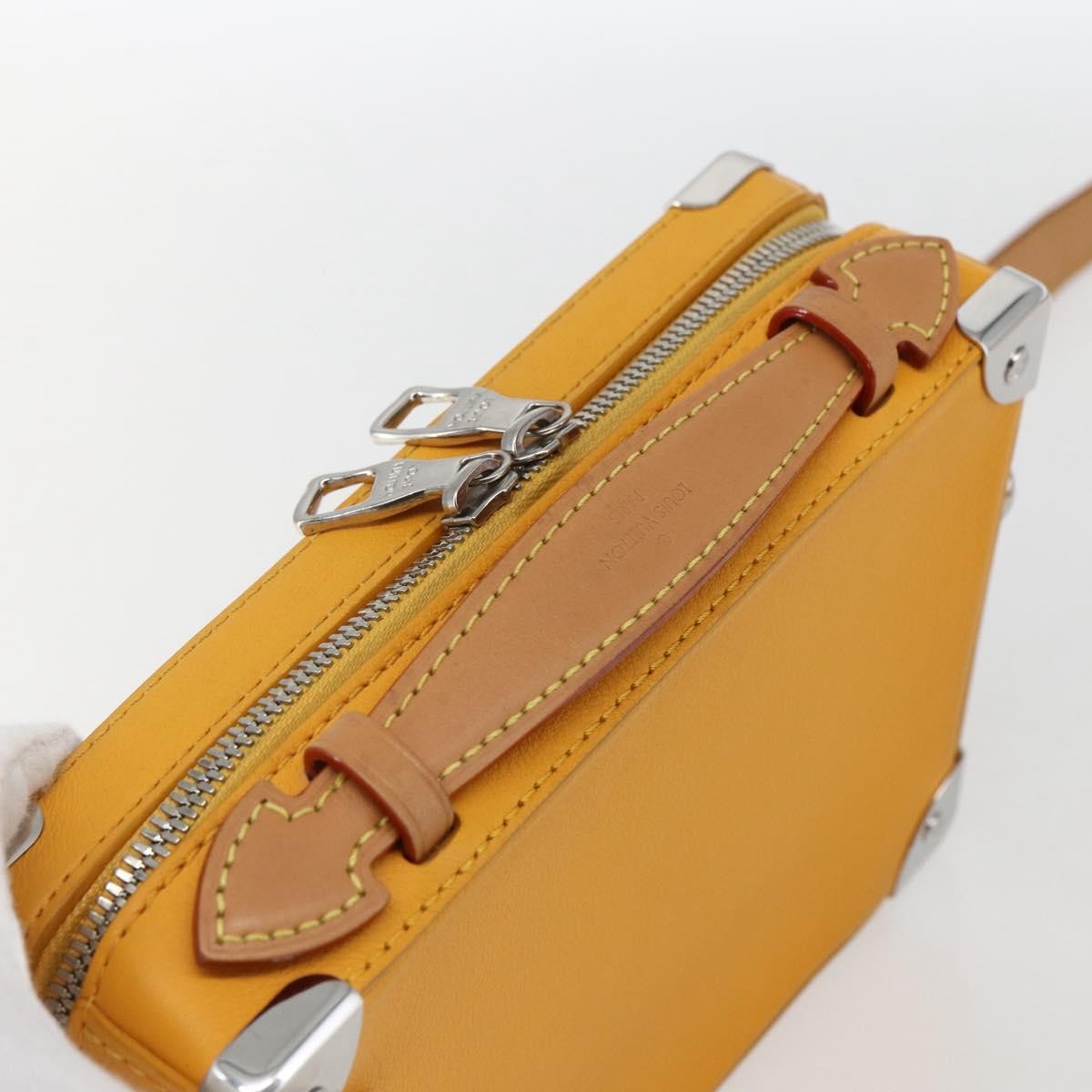 Louis Vuitton Handle Soft Trunk Bag Monogram Taurillon Leather, Yellow, Leather, Clutch
