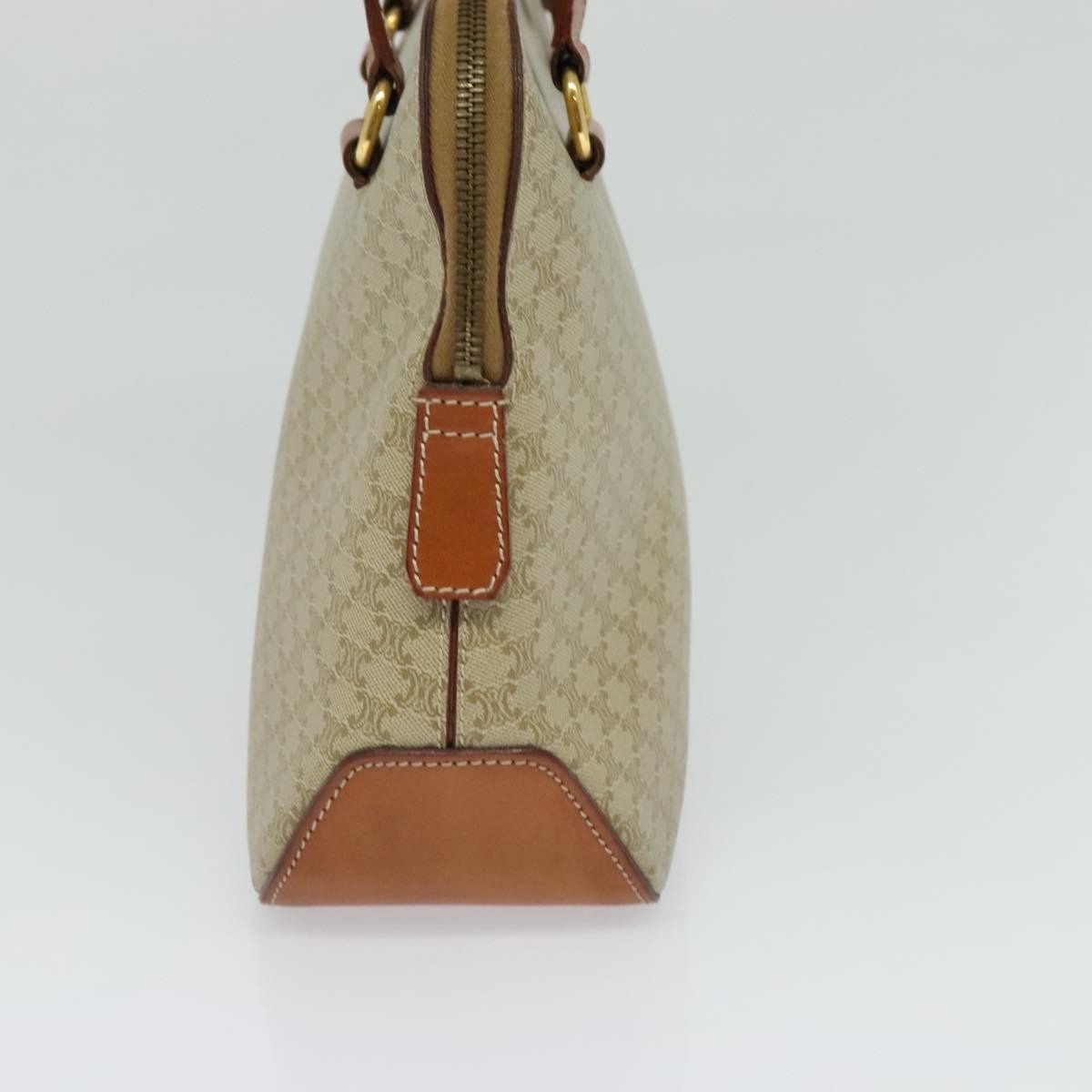 Celine Vintage Macadam Handbag Canvas, Beige, Canvas, Handbag