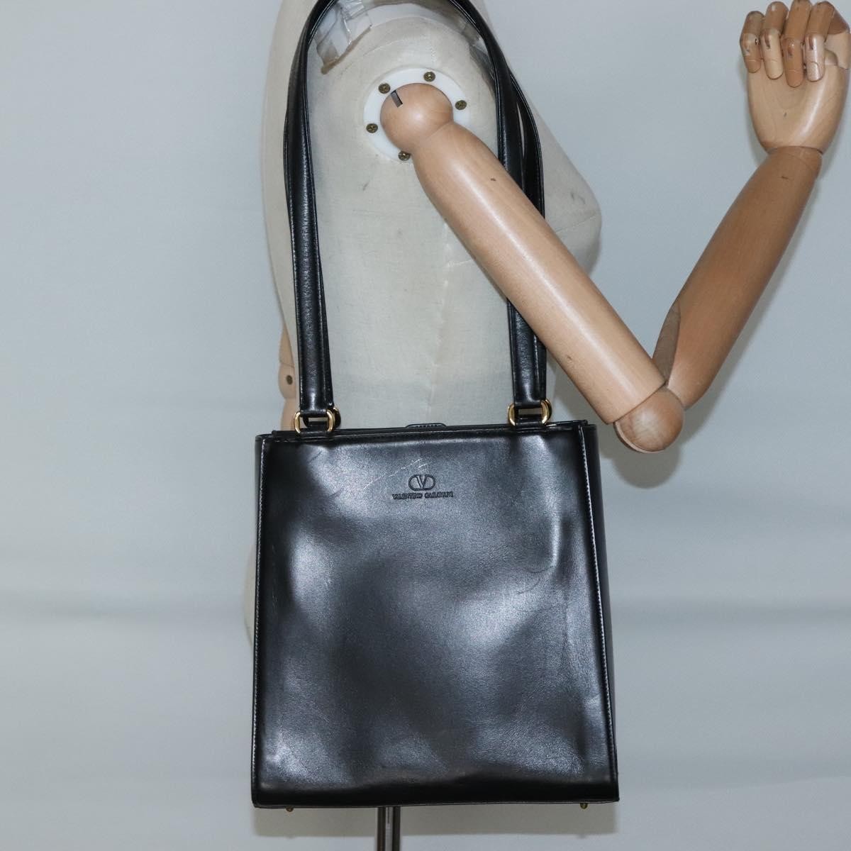 Valentino Garavani Vintage shoulder bag Leather, BLACK, LEATHER, Shoulder bag