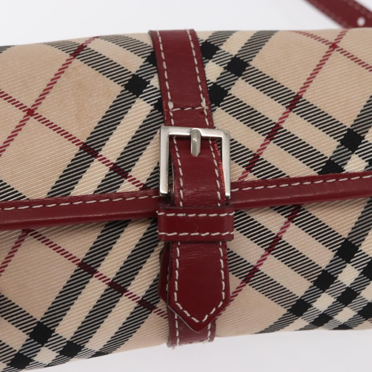 Burberry Waist Bag Vintage Check Canvas, BEIGE, CANVAS, Clutche & pouche