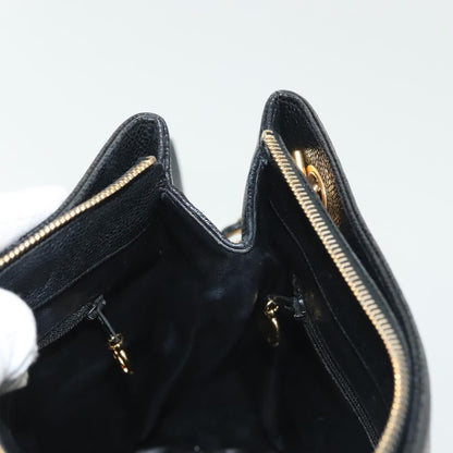 Chanel Vintage CC Logo Chain Tote Caviar, BLACK, LEATHER, Tote bag