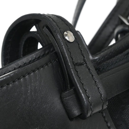 Gucci Belted Bucket Tote GG Canvas with Leather, Black, Canvas, Tote Bag