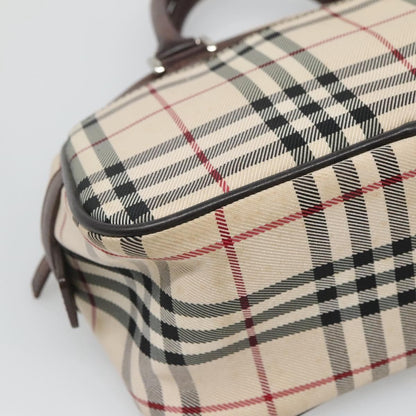 Burberry Nova Check Bowling Bag Canvas, BEIGE, CANVAS, Handbag