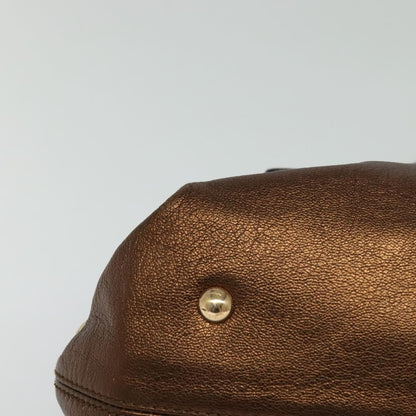 Salvatore Ferragamo Sofia Satchel Leather, GOLD, LEATHER, Handbag