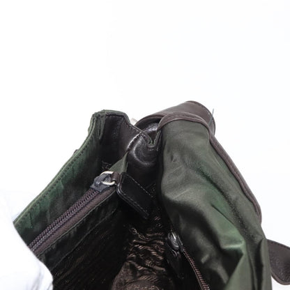 Prada Double Buckle Flap Messenger Bag Tessuto, Khaki, Nylon, Shoulder Bag