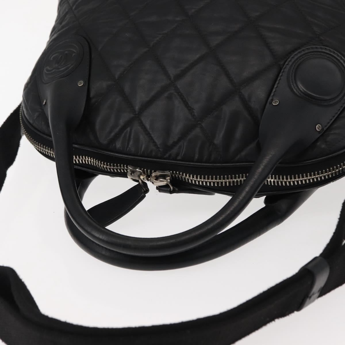 Chanel Vertical Sport Weekender Bag Quilted Nylon, BLACK, NYLON, Travel bag