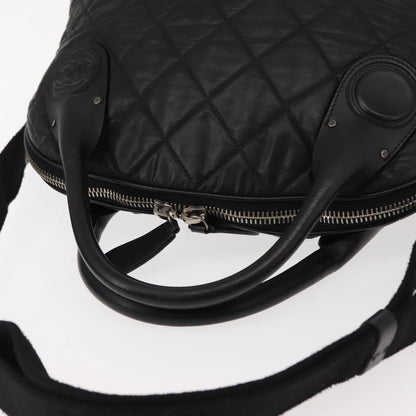 Chanel Vertical Sport Weekender Bag Quilted Nylon, BLACK, NYLON, Travel bag
