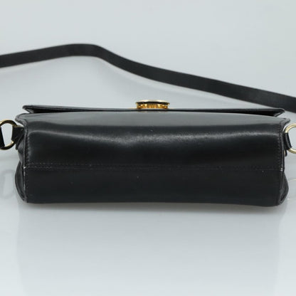 Salvatore Ferragamo Gancini Flap Shoulder bag Leather, Black, Leather, Shoulder Bag