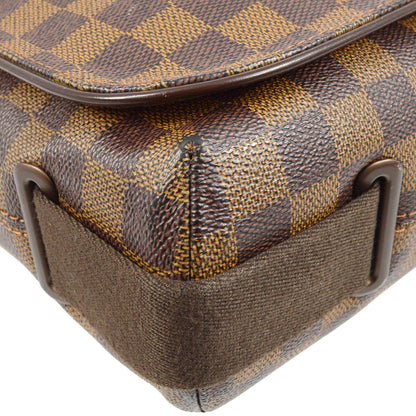 Louis Vuitton Brooklyn Handbag Damier, Brown, Canvas, Shoulder Bag
