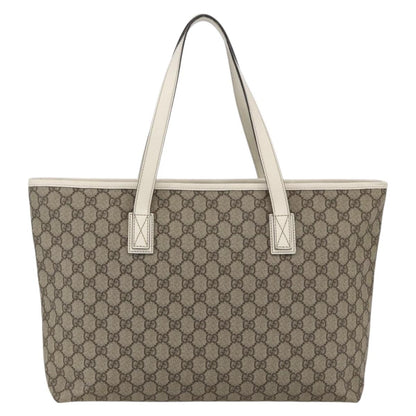 Gucci Plus Tote GG Coated Canvas with Leather, Beige, Canvas, Tote Bag