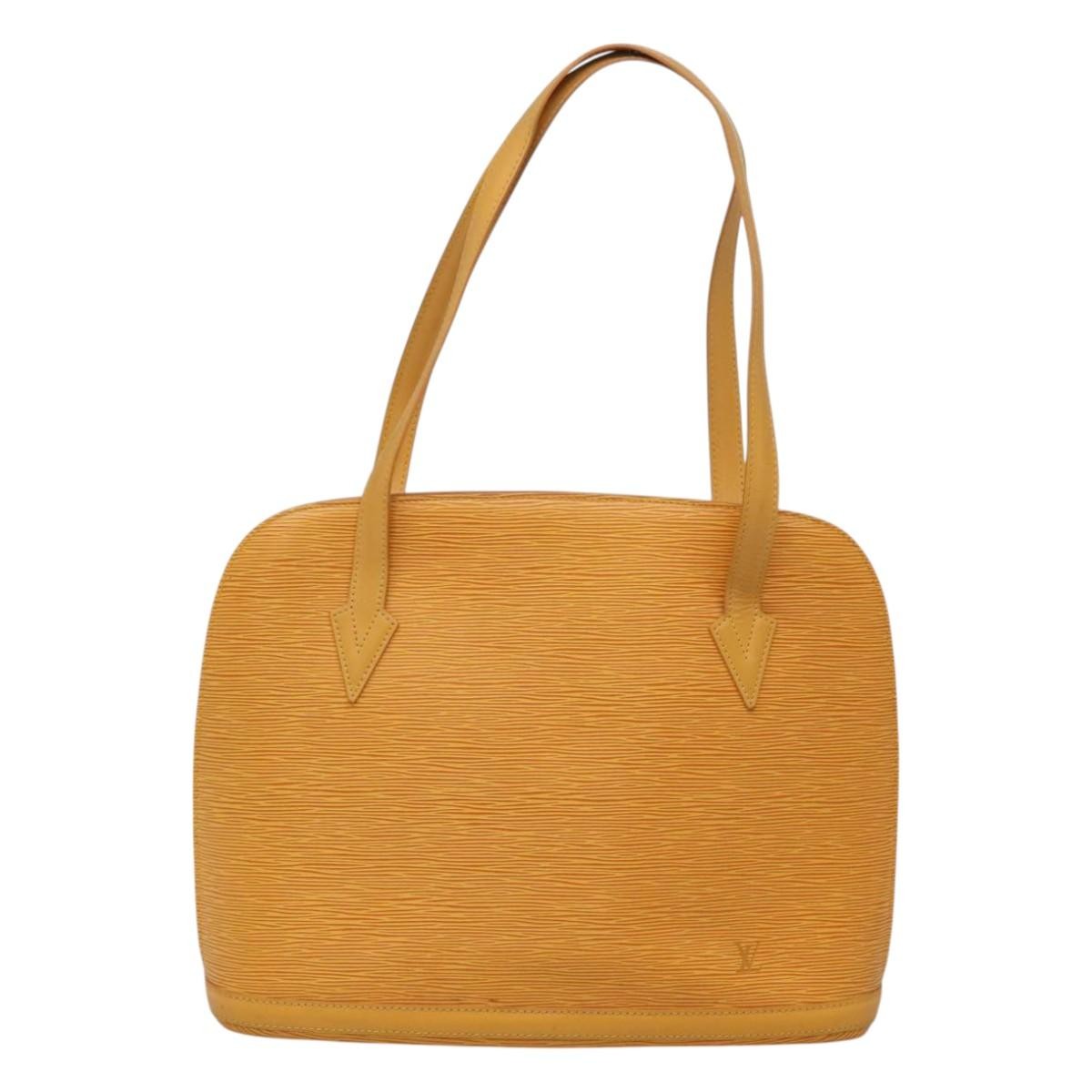 Louis Vuitton Lussac Handbag Epi Leather, YELLOW, LEATHER, Shoulder bag