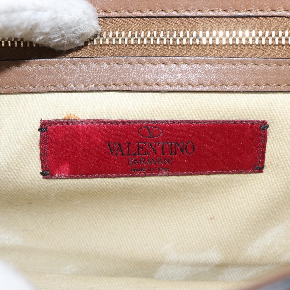 Valentino Garavani Rolling Rockstud Glam Lock Shoulder Bag Leather, BROWN, LEATHER, Shoulder bag