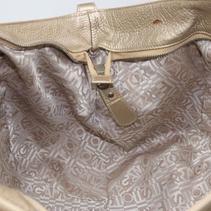 Salvatore Ferragamo Gancini handbag Leather, GOLD, LEATHER, Handbag