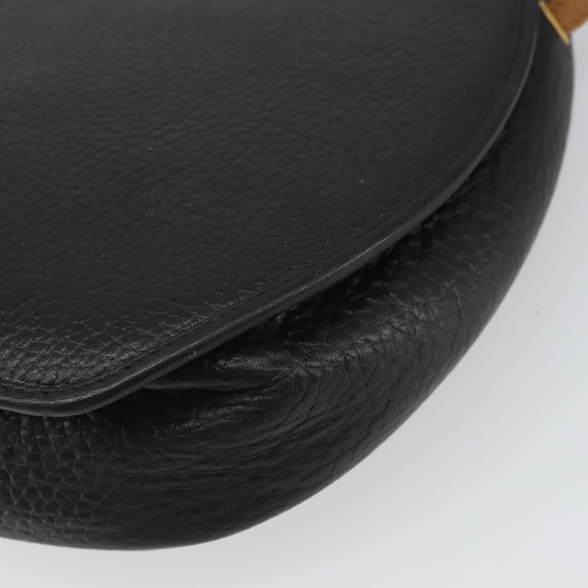 Christian Dior Vintage CD Flap Shoulder Bag Leather, BLACK, LEATHER, Shoulder bag