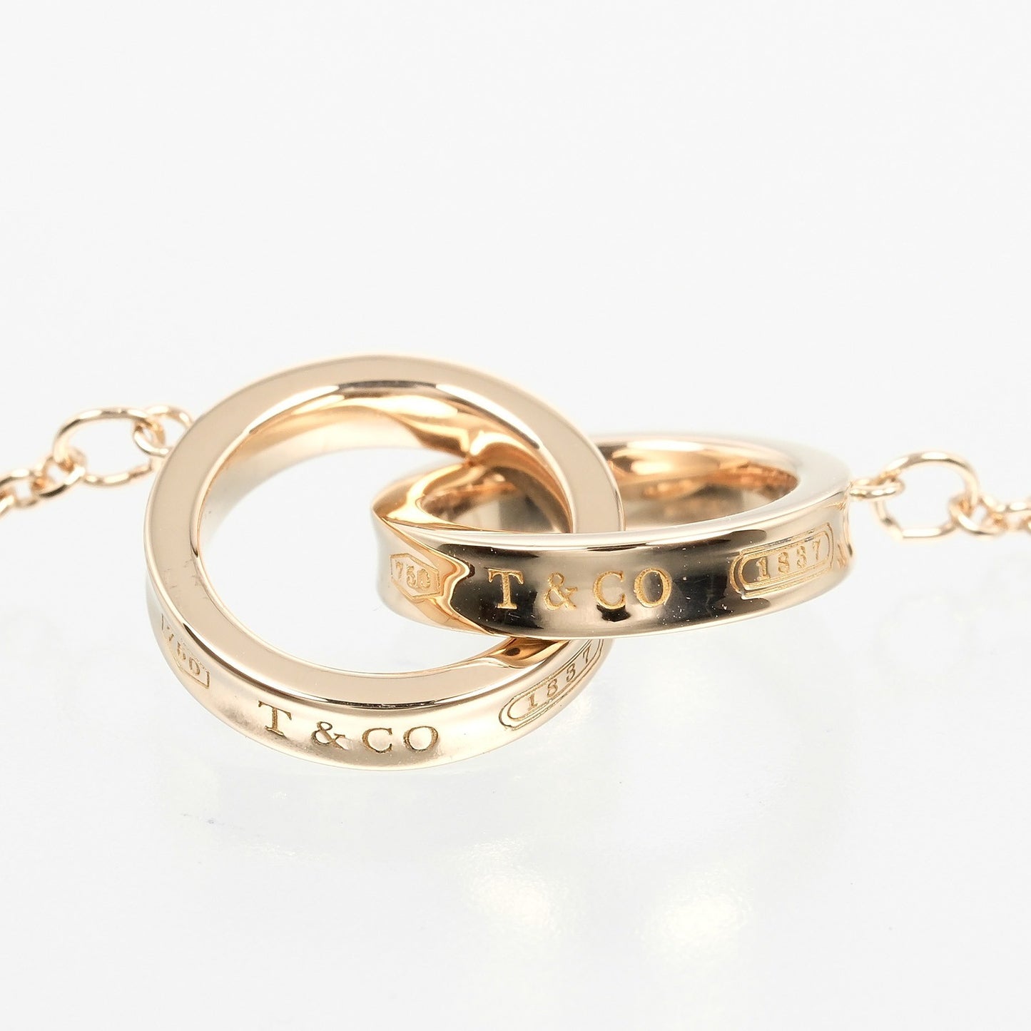 Tiffany & Co. 1837 Interlocking Circles Chain Bracelet 18K Rose Gold, GOLD, PINK_GOLD, Bracelet