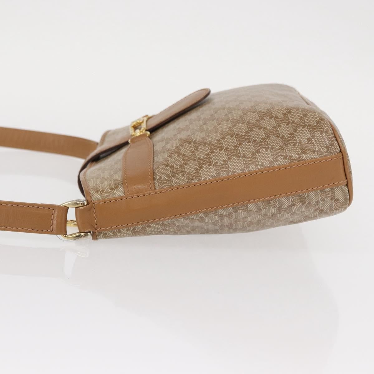 Celine Vintage Macadam Shoulder Bag Canvas, BEIGE, CANVAS, Shoulder bag