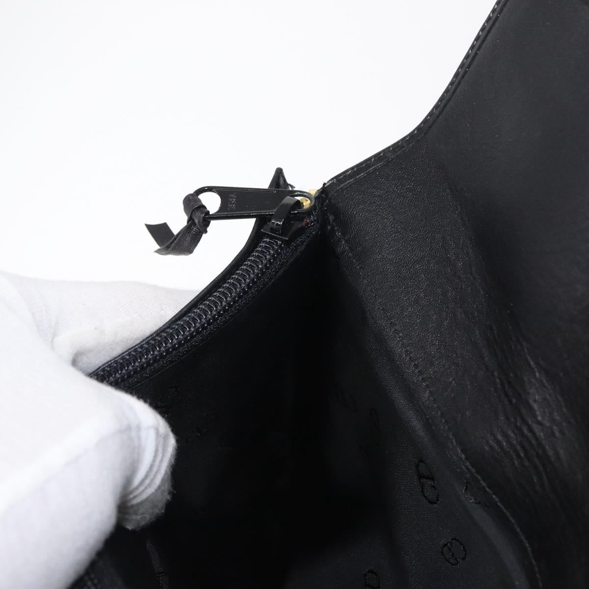 Christian Dior Clutch bag Leather, BLACK, LEATHER, Clutche & pouche