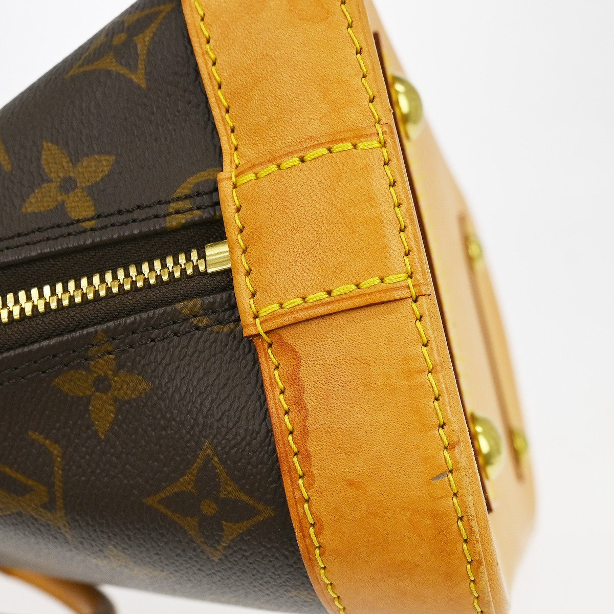 Louis Vuitton Alma Handbag Monogram Canvas, Brown, Canvas, Handbag