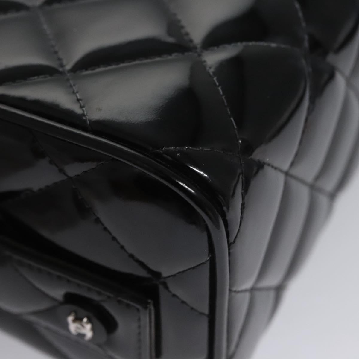 Chanel Vintage Vanity Case Patent, BLACK, PATENT_LEATHER, Toiletry Case