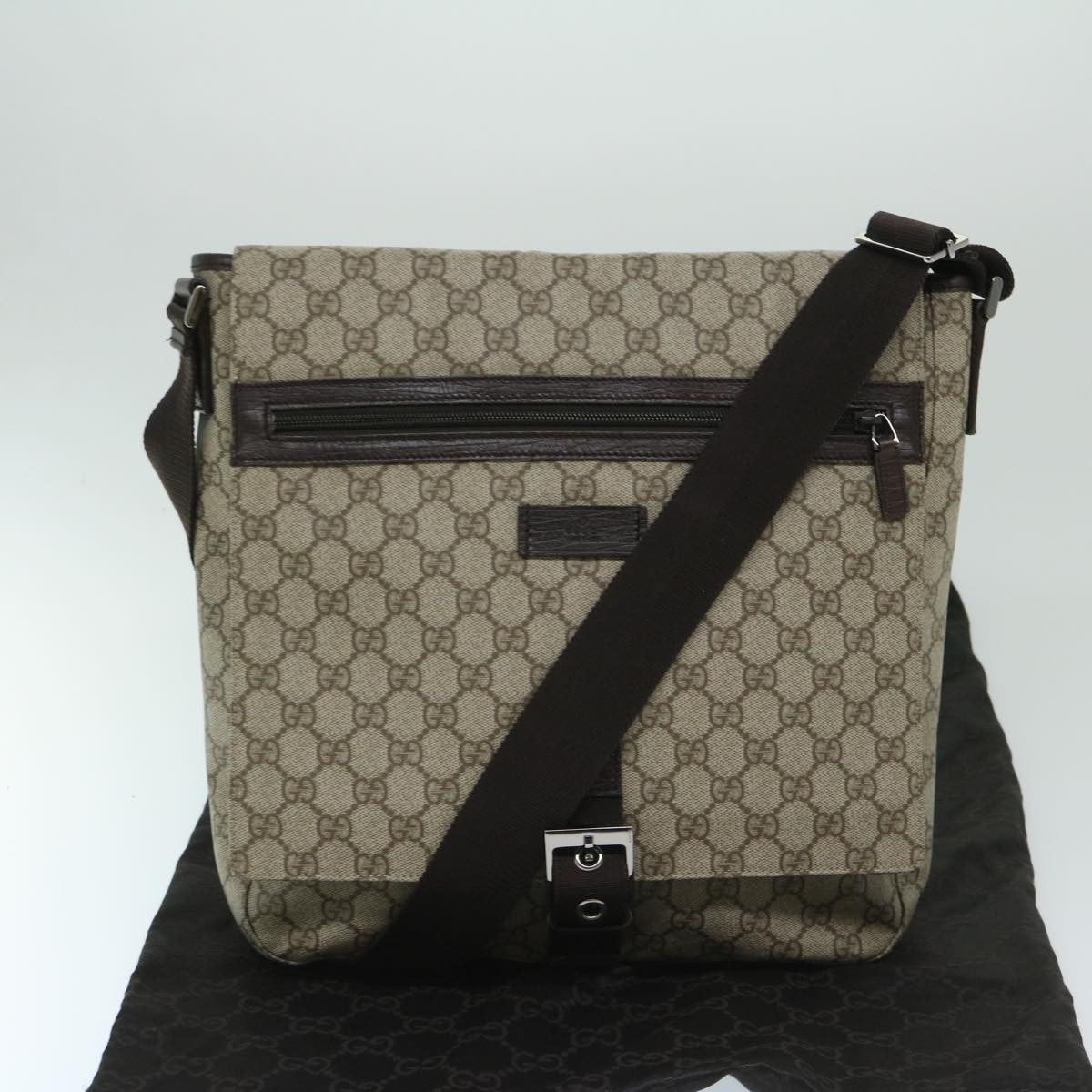 Gucci GG Supreme Messenger Bag GG canvas, BEIGE, CANVAS, Shoulder bag