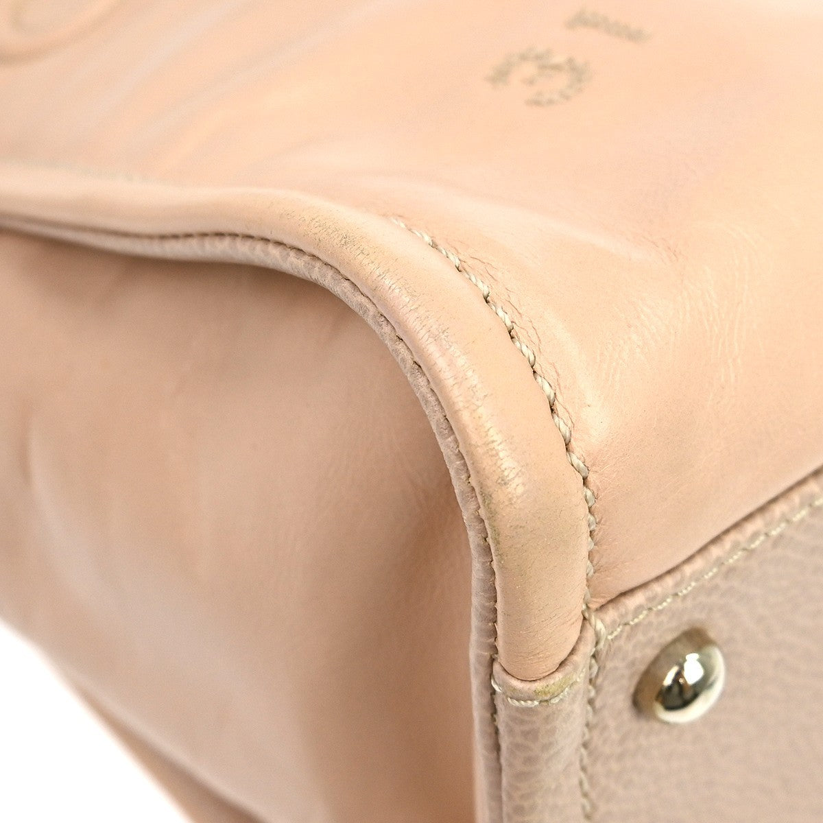 Chanel North South Deauville Tote Leather, Pink, Leather, Tote Bag