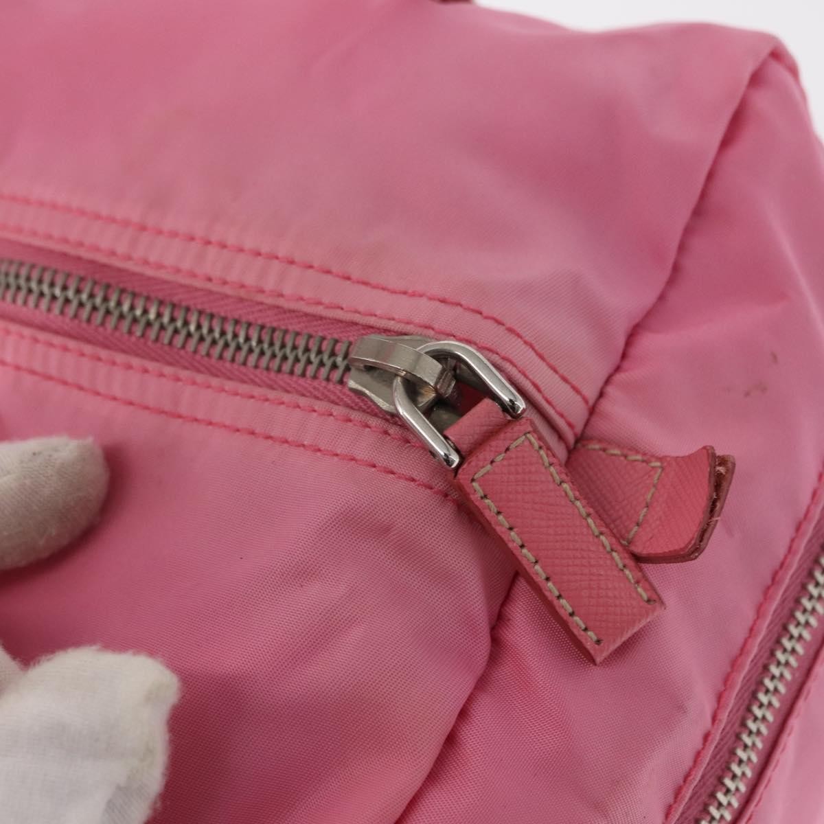 Prada Side Pocket Convertible Duffle Bag Tessuto, Pink, Nylon, Handbag