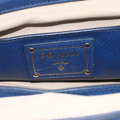 Prada Cuir Frame Convertible Tote Canvas and Saffiano Leather, BEIGE, CANVAS, Tote bag
