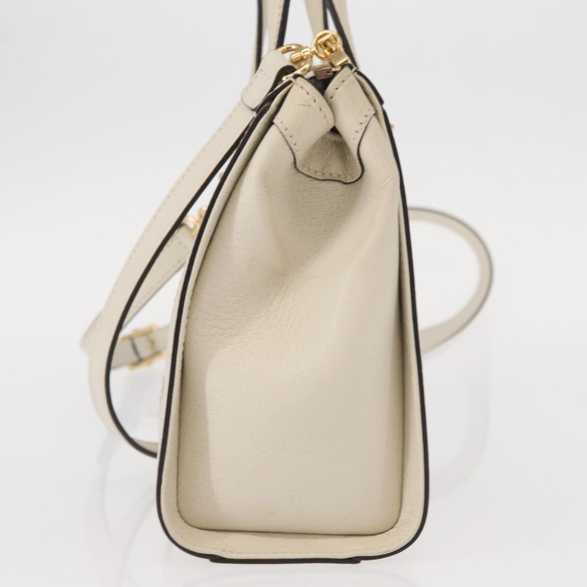 Gucci Ophidia Top Handle Tote Leather, White, Leather, Handbag