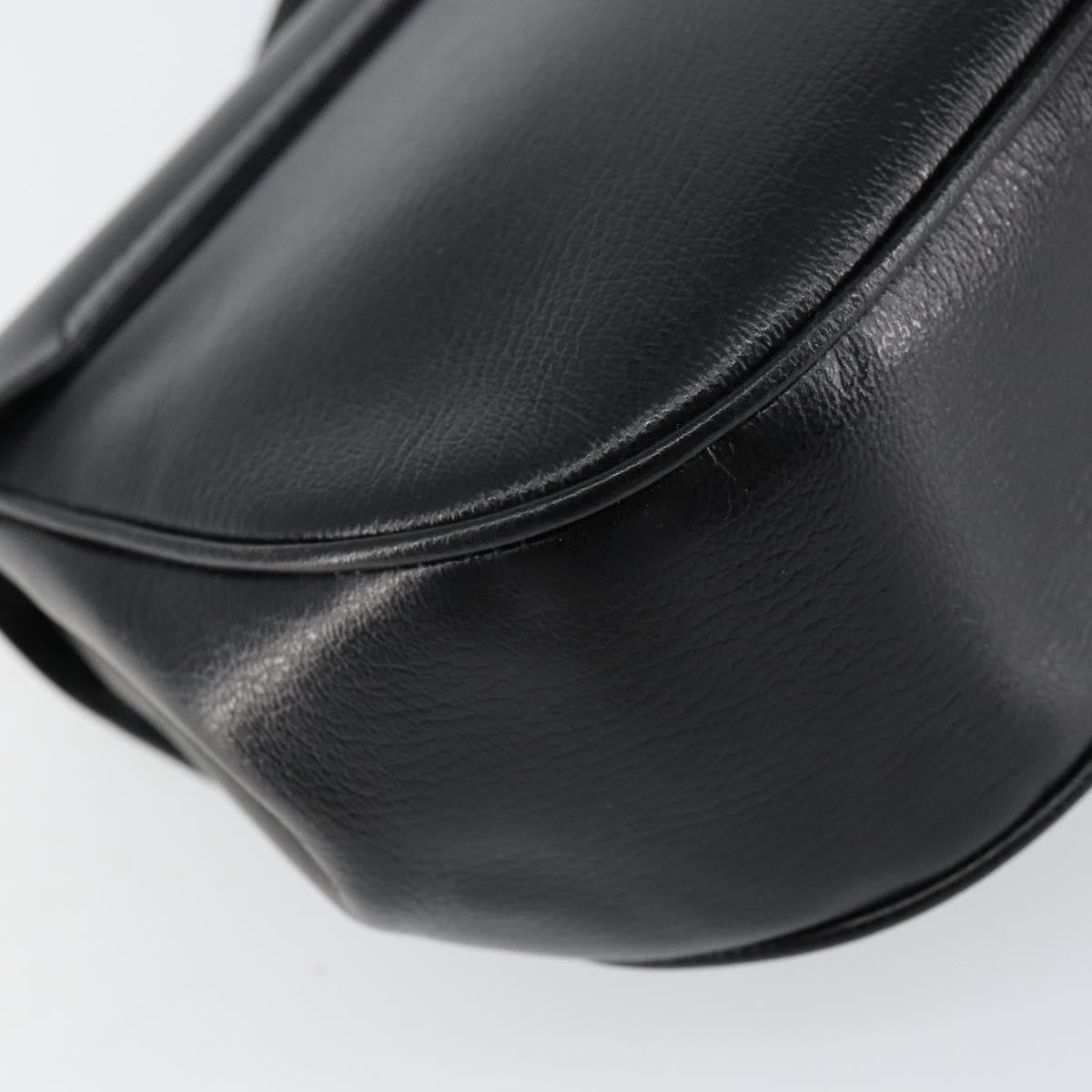 Salvatore Ferragamo Gancini Shoulder Bag Leather, BLACK, LEATHER, Shoulder bag