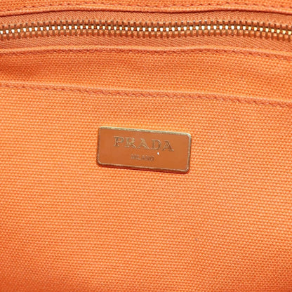 Prada Canapa Tote Canvas, ORANGE, CANVAS, Tote bag
