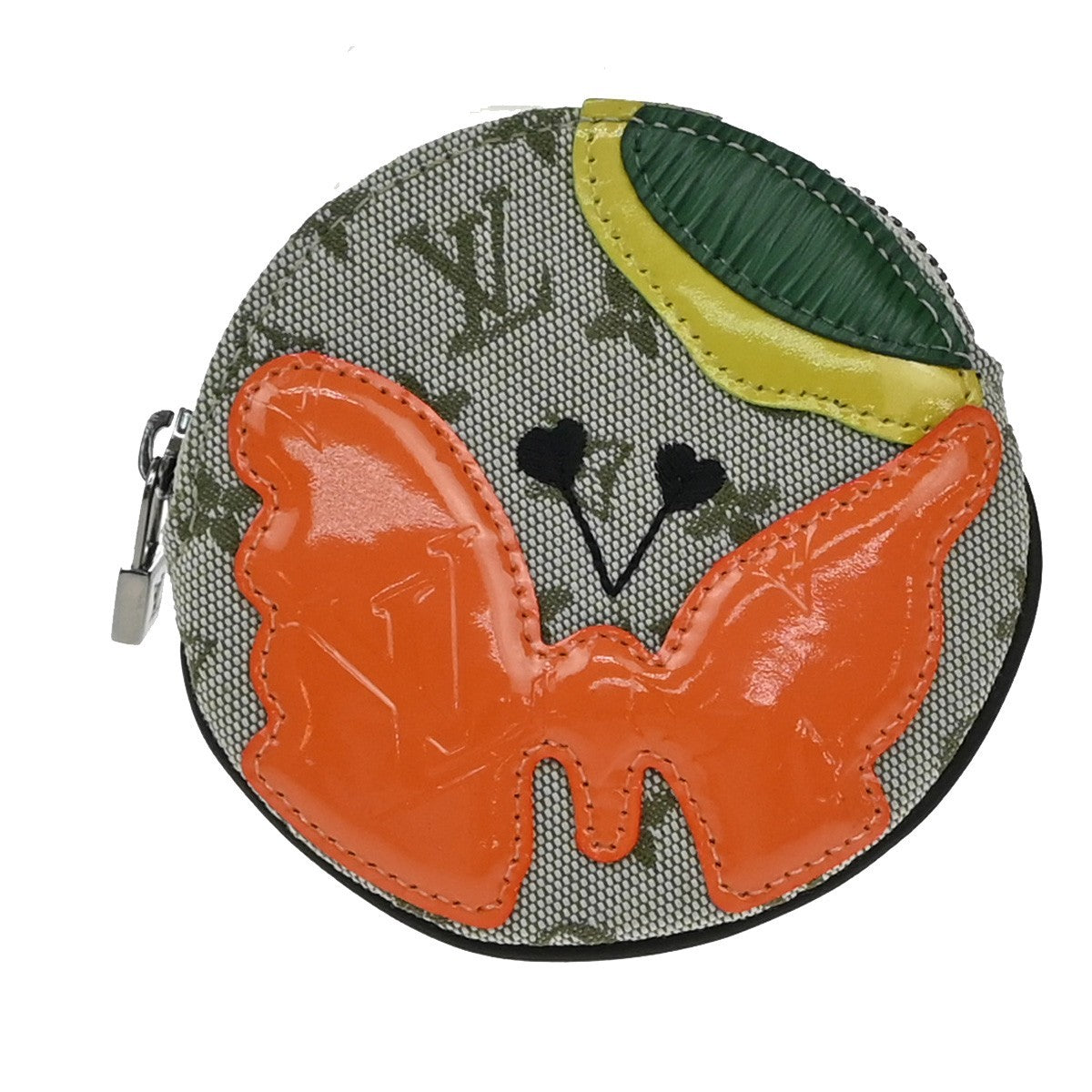 Louis Vuitton Round Coin Purse Mini Lin Croisette, GREEN, CANVAS, Wallets