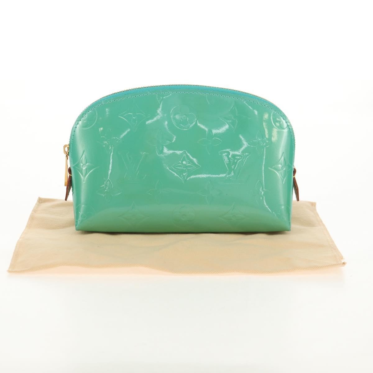 Louis Vuitton Cosmetic Pouch Monogram Vernis, BLUE, PATENT_LEATHER, Clutche & pouche